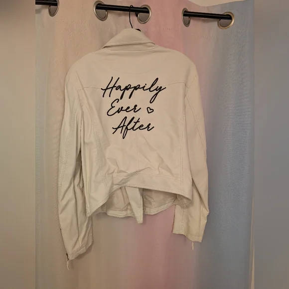 Off White 'Happily Ever After' Women's Leather Jacket - Picture 3 of 6